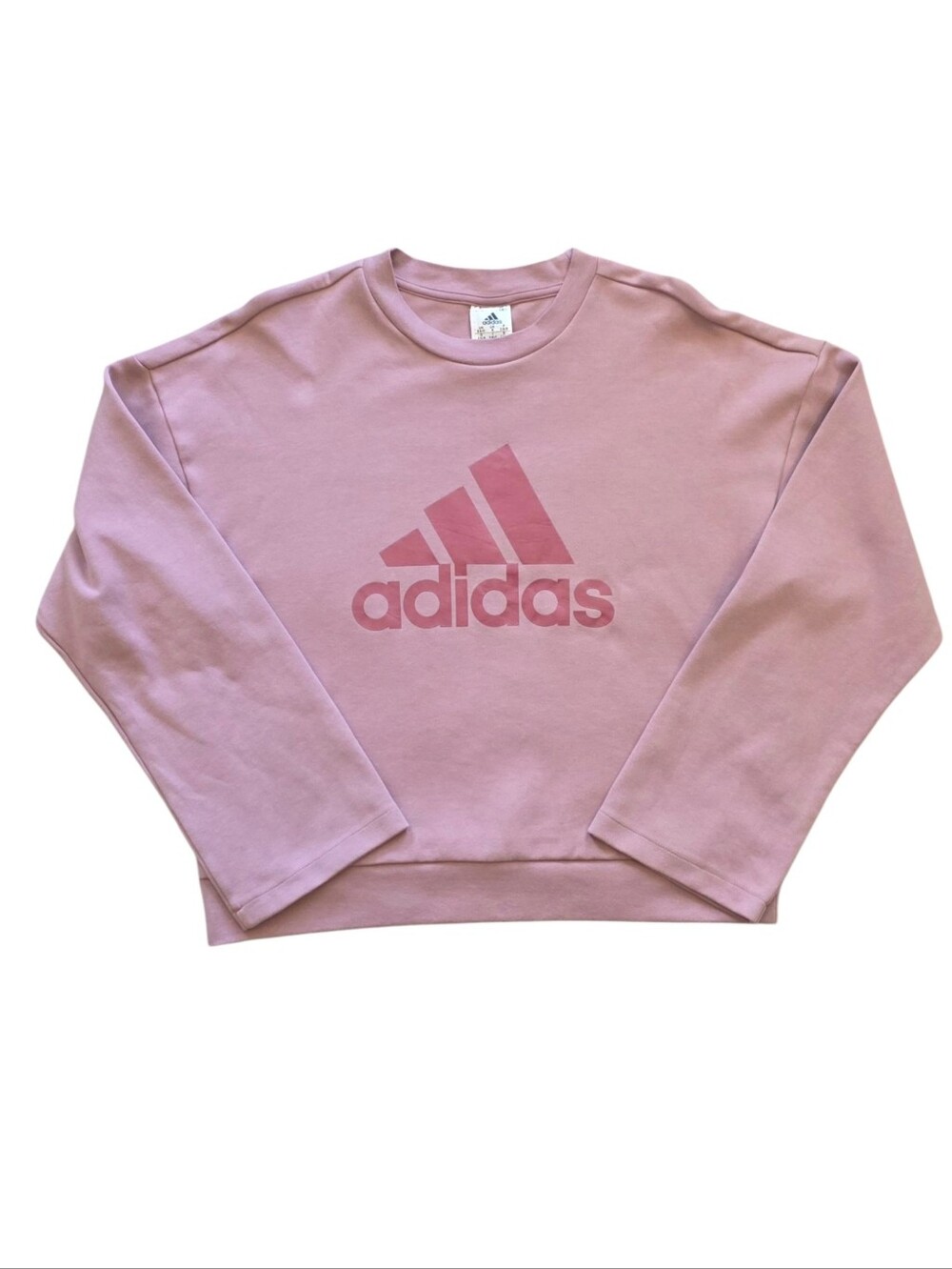 adidas Small Pink Mauve Crewneck Pullover Crewneck Athletic Sweatshirt